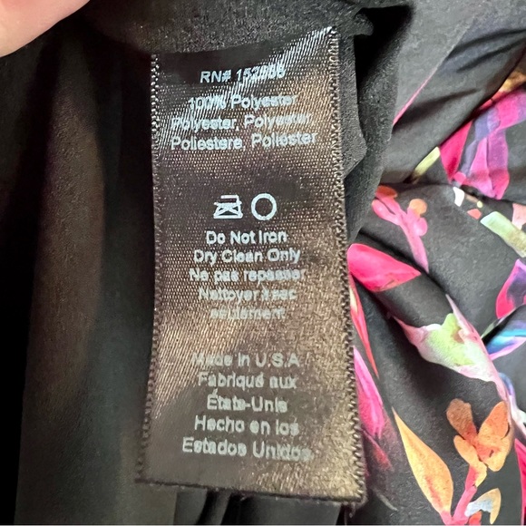 Delfi Collective Lindsay Colorful Floral Gown Dress Medium Keyhole Tie Front - Picture 9 of 15